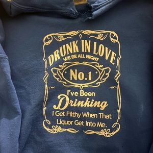 blue hoodie “drunk in love”